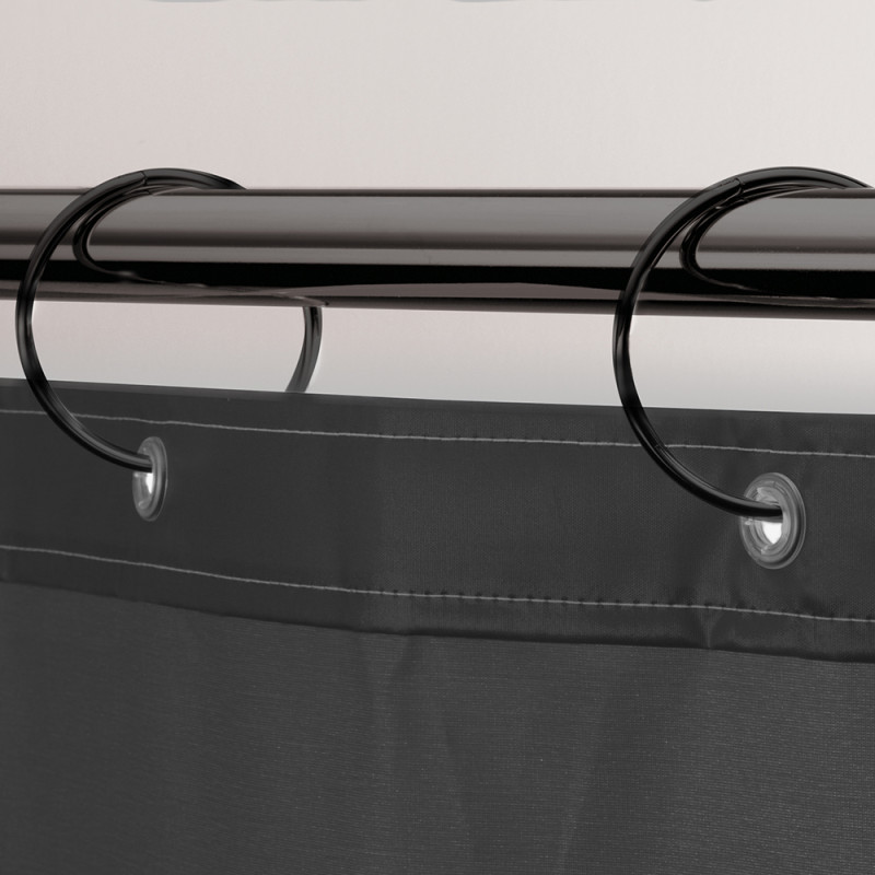 Spirella Lot De 12 Anneaux Pour Rideaux De Douche RINGO SMALL Noir Mat Spirella