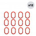 Spirella Lot De 12 Anneaux Pour Rideaux De Douche Rouge MSV