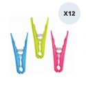 Spirella Lot De 12 Pinces à  Linge 9cm Couleurs Assorties MSV