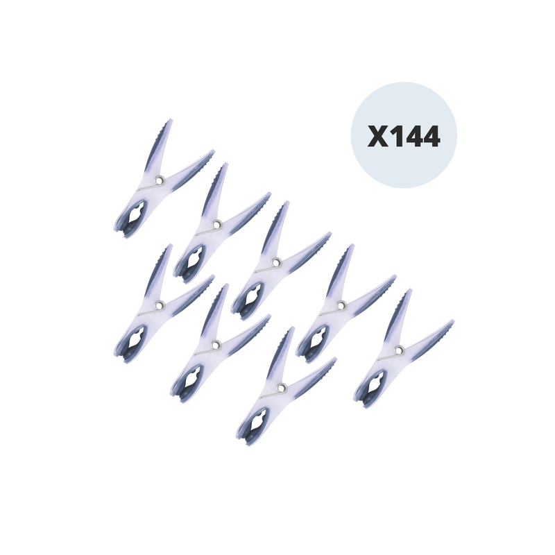 spirella Lot de 120 pinces à linge bi-matières grises MSV