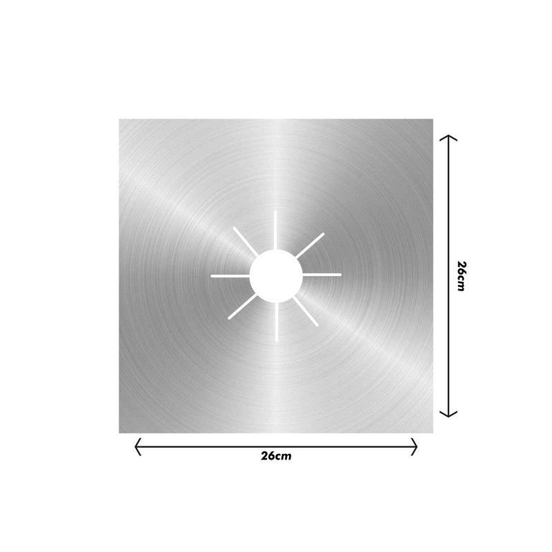 Spirella Lot De 16 Protèges Cuisinière En Aluminium 26x26cm MSV