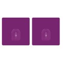 Spirella Lot De 2 Crochets Adhésifs Mural Repositionnables Violet MSV