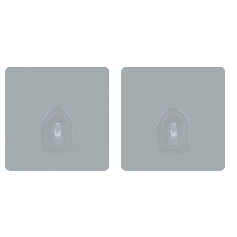 spirella Lot de 2 crochets adhésifs muraux repositionnables Gris clair MSV