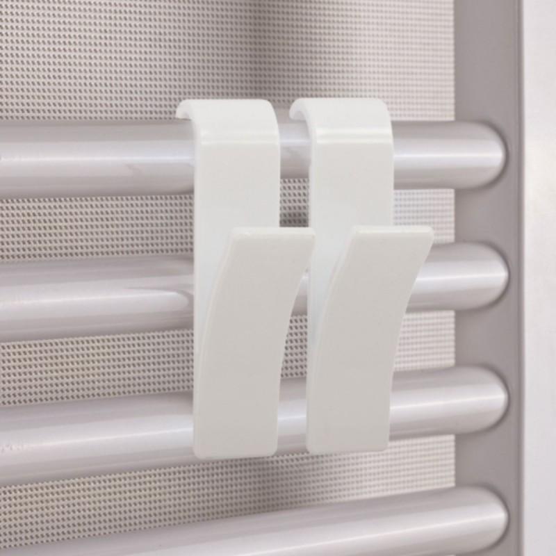 Spirella Lot De 2 Crochets Pour Sèche Serviettes Blanc MSV