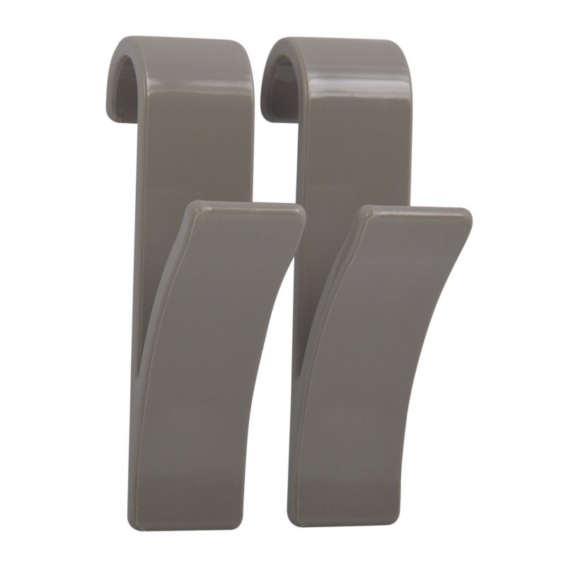 spirella Lot de 2 crochets pour sèche serviettes Taupe MSV