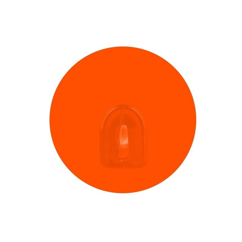 spirella Lot de 2 Crochets rond mural repositionnables Orange MSV