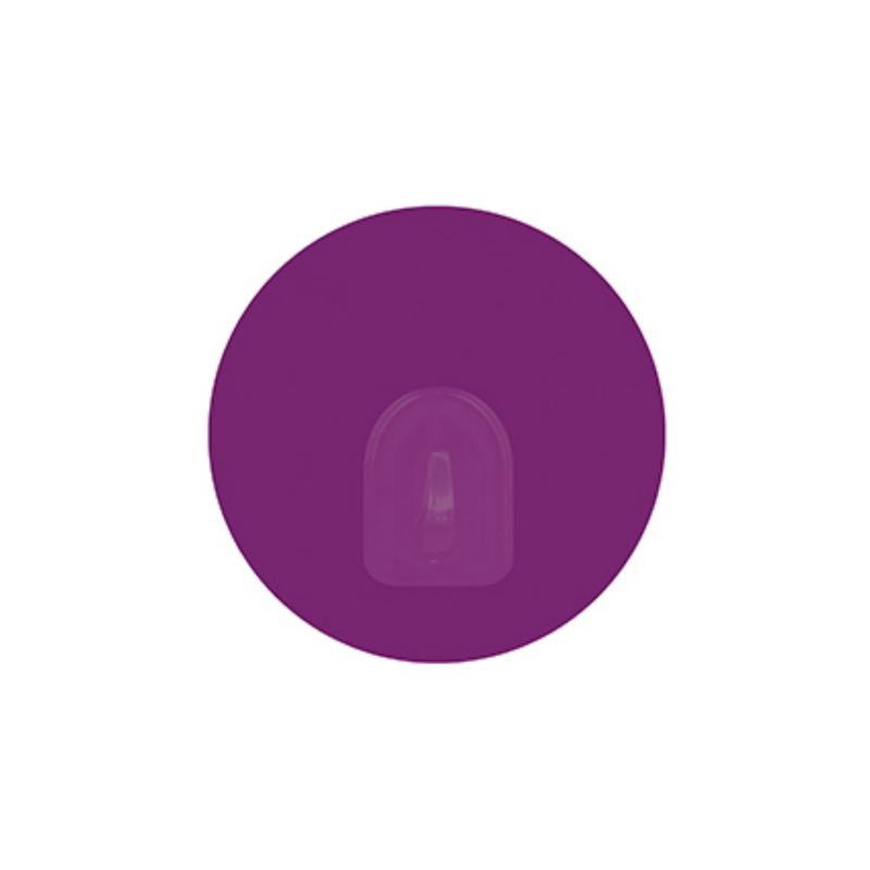 spirella Lot de 2 Crochets rond mural repositionnables Violet MSV