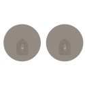 Spirella Lot De 2 Crochets Rond Muraux Repositionnables Beige MSV