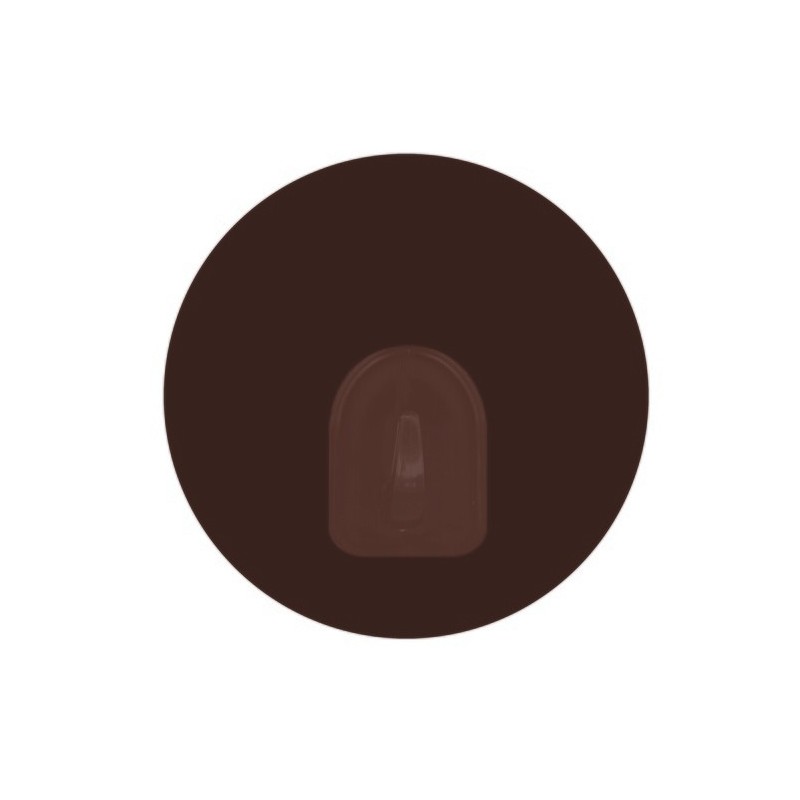 Spirella Lot De 2 Crochets Rond Muraux Repositionnables Chocolat MSV