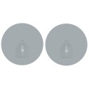Spirella Lot De 2 Crochets Rond Muraux Repositionnables Gris Clair MSV