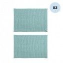 Spirella Lot De 2 Tapis De Bain CHENILLE 40x60 Vert Pastel MSV