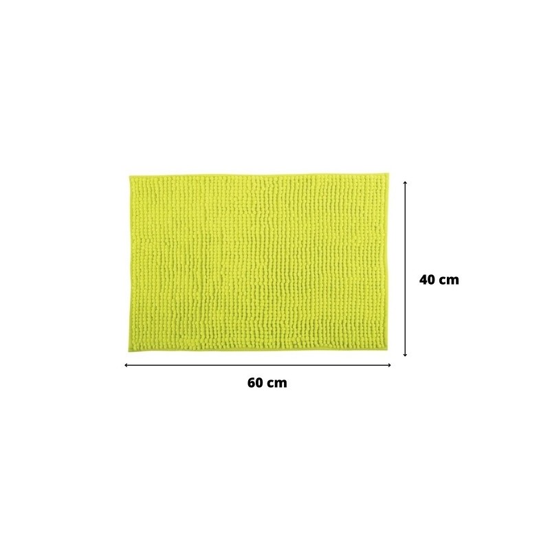 Spirella Lot De 2 Tapis De Bain CHENILLE 40x60 Vert Pistache MSV