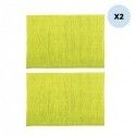 Spirella Lot De 2 Tapis De Bain CHENILLE 40x60 Vert Pistache MSV