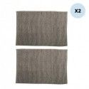 Spirella Lot De 2 Tapis De Bain CHENILLE 40x60cm Beige MSV