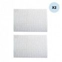 Spirella Lot De 2 Tapis De Bain CHENILLE 40x60cm Blanc MSV