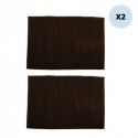 Spirella Lot De 2 Tapis De Bain CHENILLE 40x60cm Chocolat MSV