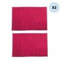 Spirella Lot De 2 Tapis De Bain CHENILLE 40x60cm Fuschia MSV