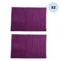 Spirella Lot De 2 Tapis De Bain CHENILLE 40x60cm Violet MSV