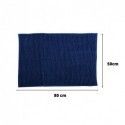 Spirella Lot De 2 Tapis De Bain CHENILLE 50x80 Bleu Foncé MSV