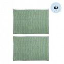 Spirella Lot De 2 Tapis De Bain CHENILLE 50x80 Vert Basil MSV