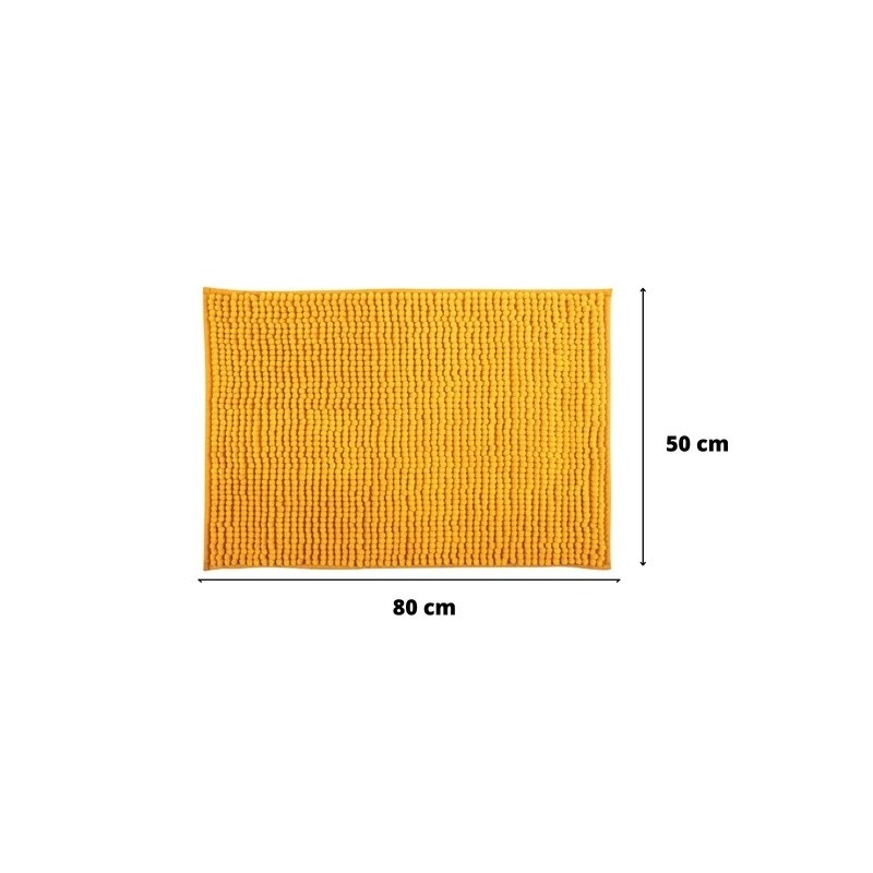 Spirella Lot De 2 Tapis De Bain Microfibre CHENILLE 50x80cm Safran MSV