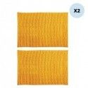 Spirella Lot De 2 Tapis De Bain Microfibre CHENILLE 50x80cm Safran MSV