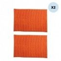 Spirella Lot De 2 Tapis De Bain Microfibre CHENILLE 50x80cm Orange MSV