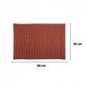 Spirella Lot De 2 Tapis De Bain Microfibre CHENILLE 50x80cm Terracotta MSV