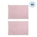 Spirella Lot De 2 Tapis De Bain Microfibre CHENILLE 50x80cm Rose Pastel MSV