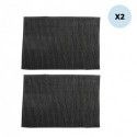 Spirella Lot De 2 Tapis De Bain Microfibre CHENILLE 50x80cm Gris Foncé MSV
