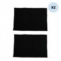 Spirella Lot De 2 Tapis De Bain Microfibre CHENILLE 50x80cm Noir MSV