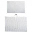 Spirella Lot De 2 Tapis De Bain Microfibre CHENILLE Blanc 40x60 Et 60x90cm MSV