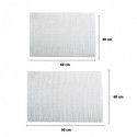 Spirella Lot De 2 Tapis De Bain Microfibre CHENILLE Blanc 40x60 Et 60x90cm MSV