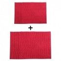 Spirella Lot De 2 Tapis De Bain Microfibre CHENILLE Fuschia 40x60 Et 60x90cm MSV