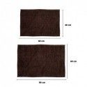 Spirella Lot De 2 Tapis De Bain Microfibre CHENILLE Marron 40x60 Et 60x90cm MSV