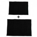 Spirella Lot De 2 Tapis De Bain Microfibre CHENILLE Noir 40x60 Et 60x90cm MSV