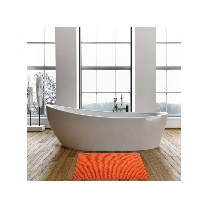 Spirella Lot De 2 Tapis De Bain Microfibre CHENILLE Orange 40x60 Et 60x90cm MSV