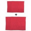 Spirella Lot De 2 Tapis De Bain Microfibre CHENILLE Rouge 40x60 Et 60x90cm MSV