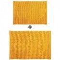 Spirella Lot De 2 Tapis De Bain Microfibre CHENILLE Safran 40x60 Et 60x90cm MSV