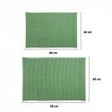 Spirella Lot De 2 Tapis De Bain Microfibre CHENILLE Vert Basil 40x60 Et 60x90cm MSV