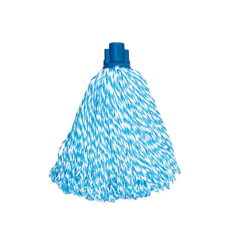 spirella Lot de 24 franges à  serpillière de rechange en microfibre Bleu