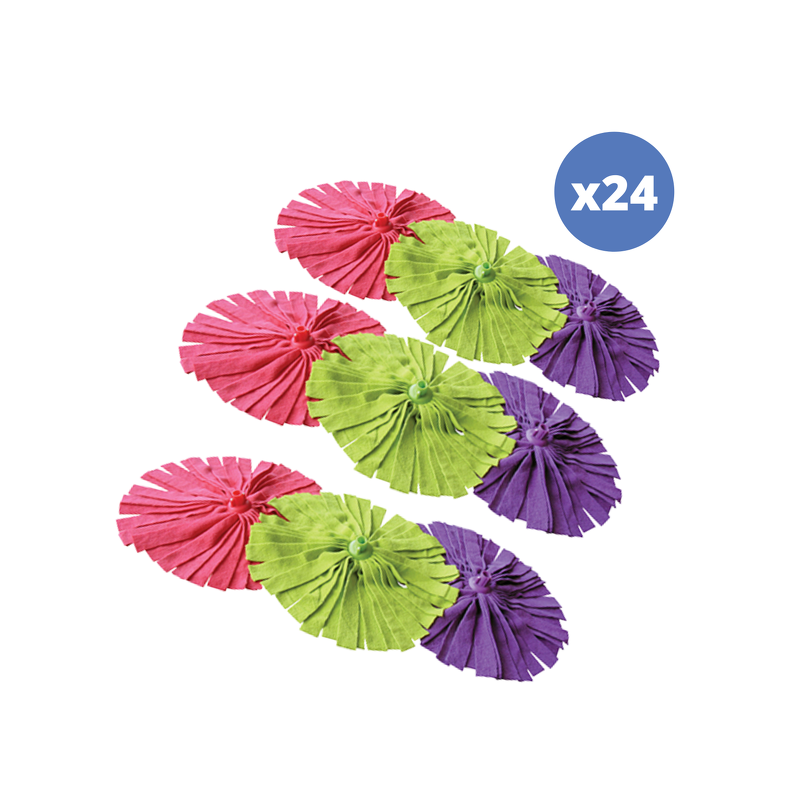 spirella Lot de 24 franges bandelettes à  serpillière en microfibre