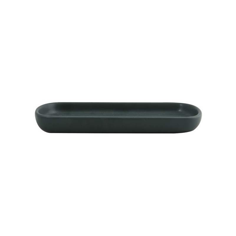 Spirella Lot De 3 Accessoires De Salle De Bain En Céramique MAONIE Vert Foncé Mat MSV