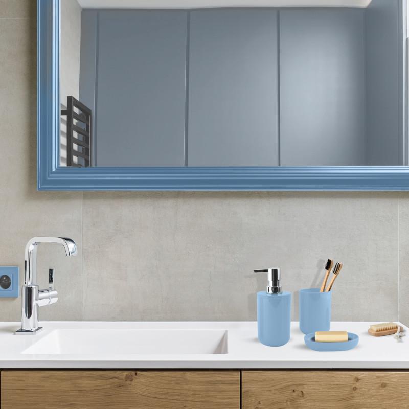 Spirella Lot De 3 Accessoires De Salle De Bain INAGUA Bleu Pastel MSV