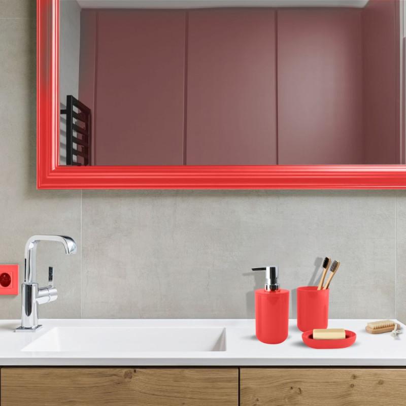 Spirella Lot De 3 Accessoires De Salle De Bain INAGUA Rouge MSV