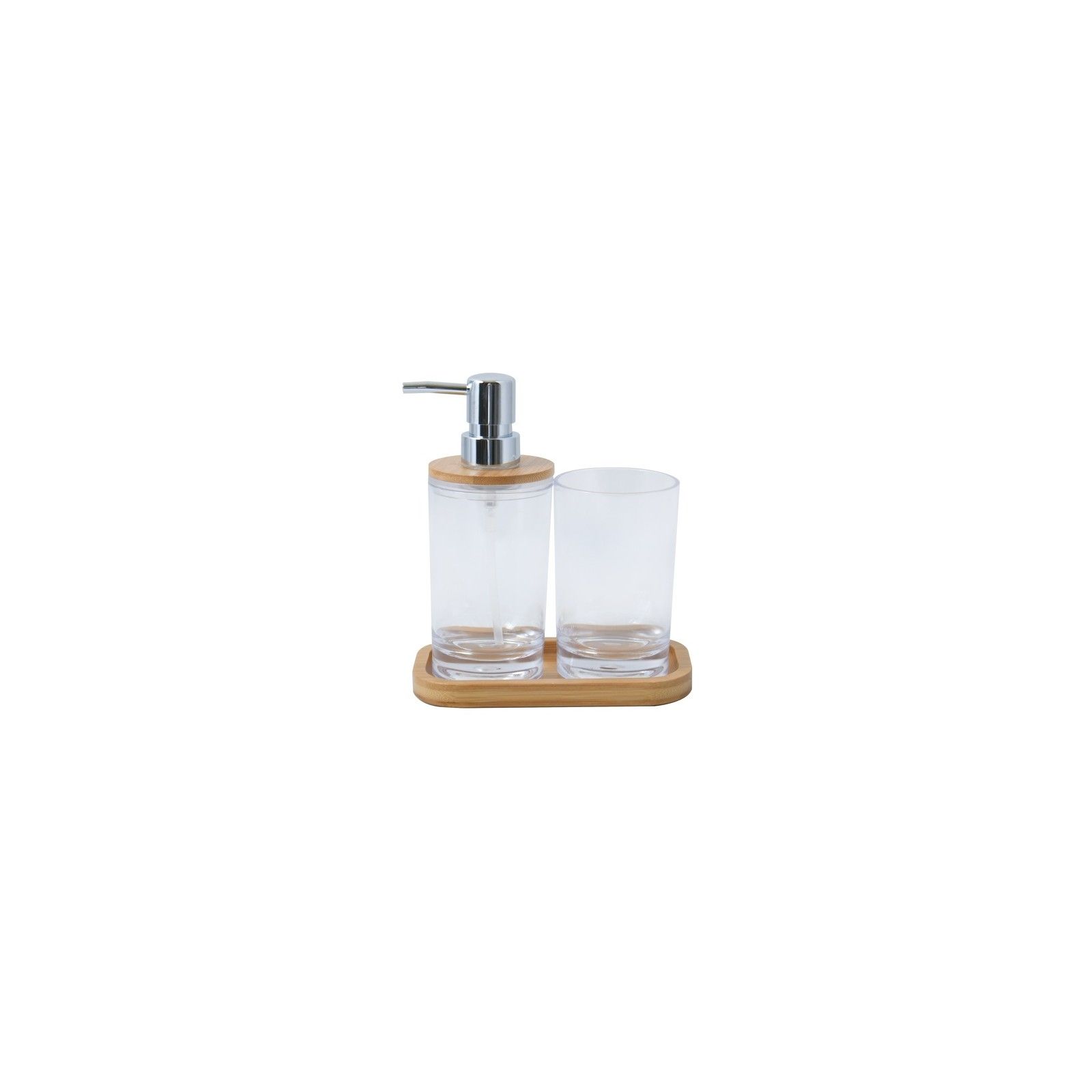 spirella Lot de 3 accessoires de salle de bain MATEA Transparent MSV