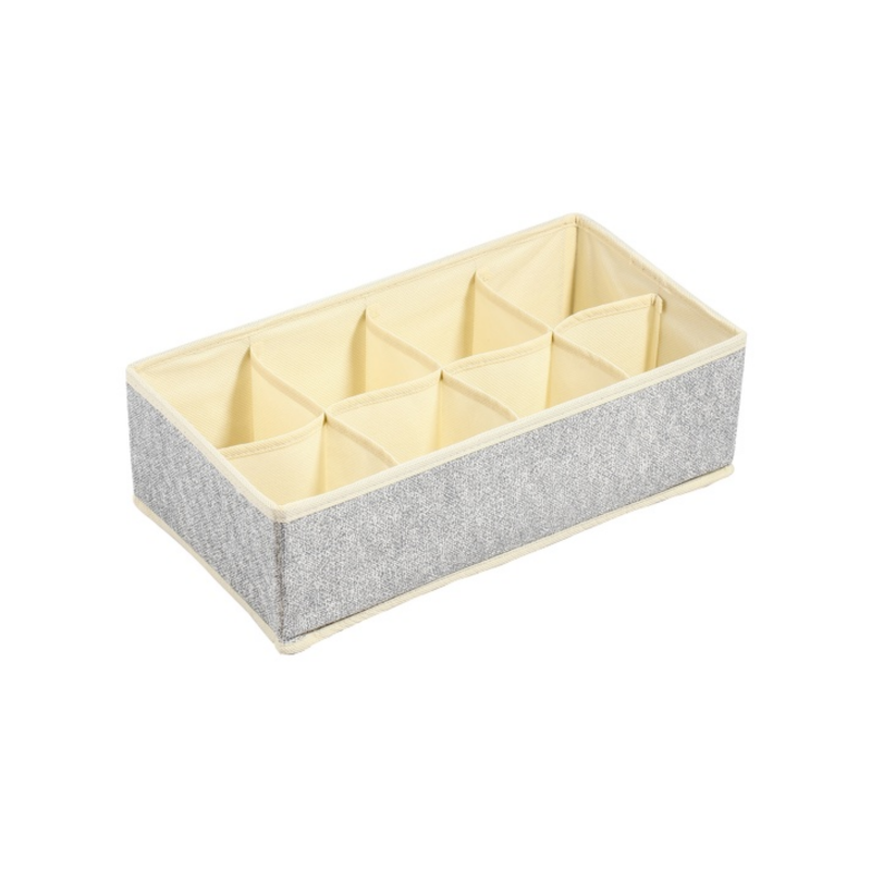 Spirella Lot De 4 Boîtes Tiroir De Rangement Micrcoaéré Et Respirant Avec Compartiments Gris MSV