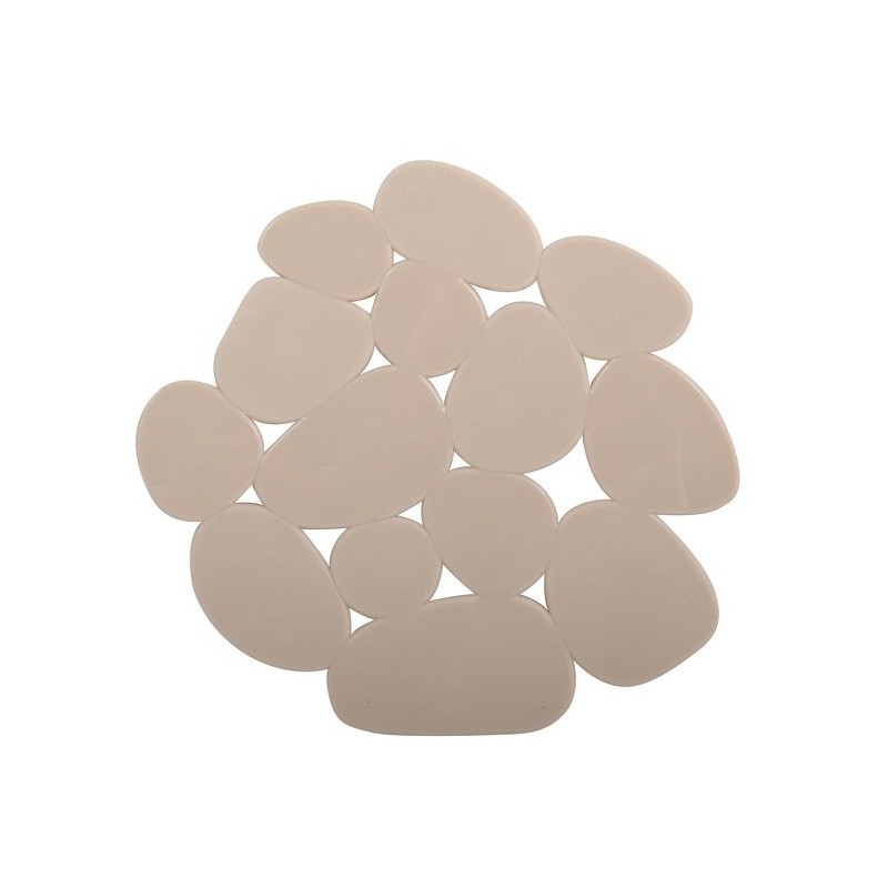 Spirella Lot De 4 Tapis Antiderapants De Douche Ou Baignoire PVC GALETS 12x13cm Beige MSV