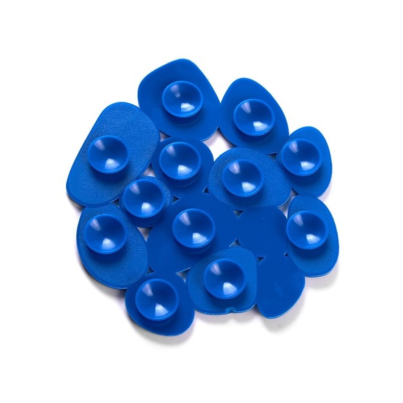 Spirella Lot De 4 Tapis Antiderapants De Douche Ou Baignoire PVC GALETS 12x13cm Bleu Marine MSV