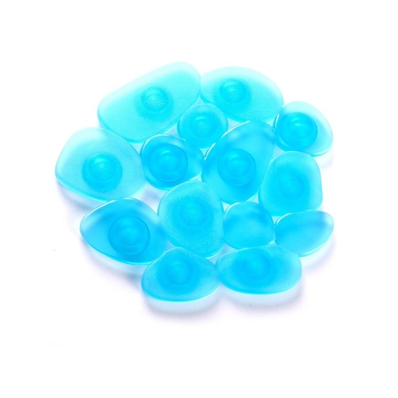 Spirella Lot De 4 Tapis Antiderapants De Douche Ou Baignoire PVC GALETS 12x13cm Bleu Transparent MSV